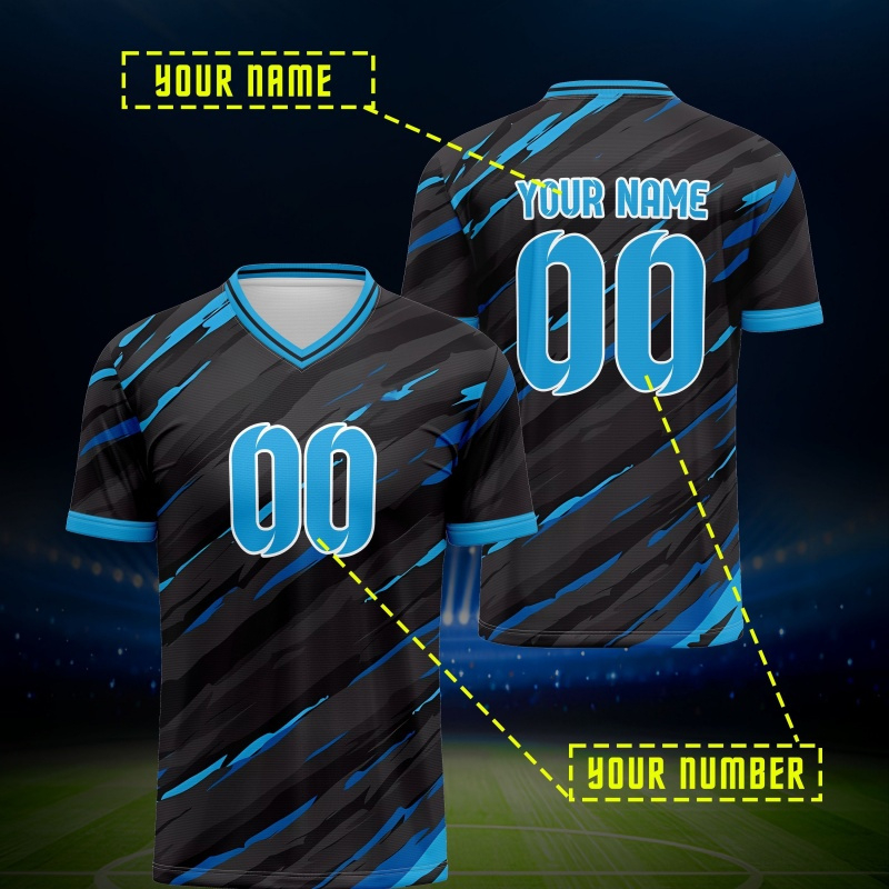 Fashion Quick Dry Football Jer - Outdoor Sport Name ulasan dan harga