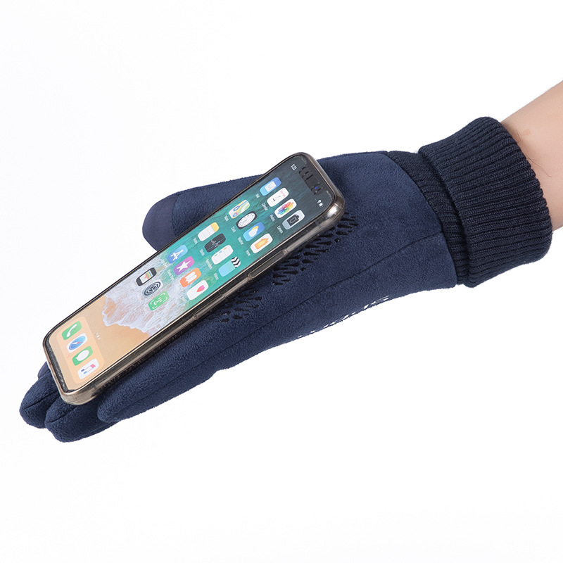 Men Winter Suede Leather Plush - Horse Riding Glove ulasan dan harga